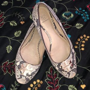 Tory Burch Snakeskin Flats